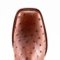 BOTIN AVESTRUZ ORIGINAL PLATINO SQUARE P0055MI CUERO/INJERTO WELT 3.5CM 15CM