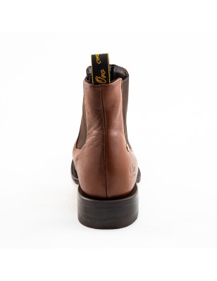 BOTIN COCO BELLY PLATINO SQUARE NOGALES CUERO/INJERTO WELT 4CM 15CM