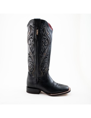 BOTA RIO GRANDE MONDELO 3546PD GAR-02 GARDENIA CUERO ROSAS WELT 3.5CM 40CM