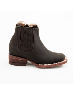 BOTIN EL CANELO NOBUCK SQUARE FRONTERIZO CUERO WELT 2CM 8CM