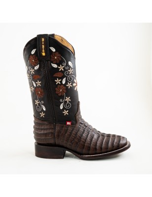 BOTA BIG BULL PIEL GRABADA TIPO COLA DE COCODRILO 5100 51391 YARELI