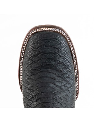 BOTA BIG BULL PIEL GRABADA TIPO SERPIENTE PITÓN 5100 51431 YARELI