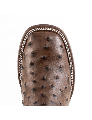 BOTA BIG BULL PIEL GRABADA TIPO AVESTRUZ AFRICANA 5100 51341 YARELI