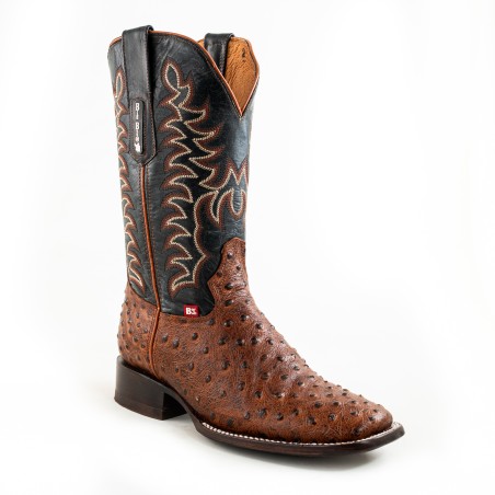 BOTA BIG BULL PIEL GRABADA TIPO AVESTRUZ AFRICANA 5100 51903 OMAR