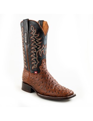 BOTA BIG BULL PIEL GRABADA TIPO AVESTRUZ AFRICANA 5100 51903 OMAR
