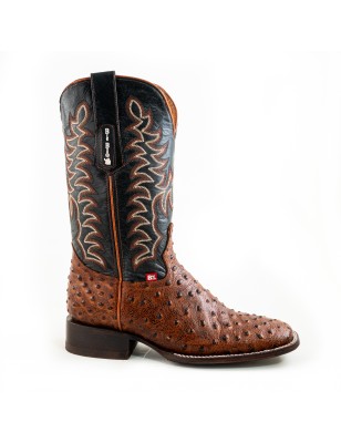 BOTA BIG BULL PIEL GRABADA TIPO AVESTRUZ AFRICANA 5100 51903 OMAR