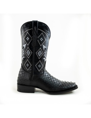 BOTA EL GENERAL PIEL GRABADA TIPO SERPIENTE PITÓN PRO-RODEO