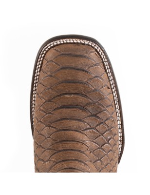BOTA BIG BULL PIEL GRABADA TIPO SERPIENTE PITÓN 5100 51925 OMAR